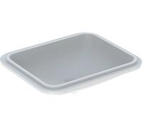 Geberit Variform lavabo sous plan rectangulaire sans trou pour robinet sans trop-plein 58x49x17.8cm blanc 500766012 500.766.01.2