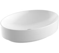 Geberit Vasque à poser VariForm 500771002 55x40 cm ovale blanc KeraTect, sans trou, trop-plein