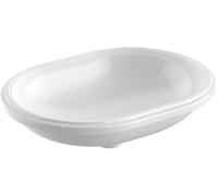Geberit VariForm lavabo encastré elliptique sans trou de robinetterie sans trop-plein 61x46x18.1cm blanc 500758012 500.758.01.2