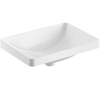 Geberit Lavabo VariForm 500739012 à encastrer 55x40 cm rectangulaire blanc sans trou trop-plein