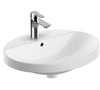 Geberit Variform lavabo 55x45 cm ovale encastrée blanc 500.721.00.2