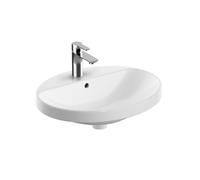 Geberit Variform lavabo 55x45 cm ovale encastrée blanc brillant 500.720.01.2