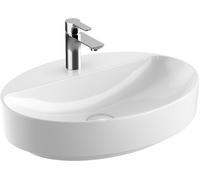 Geberit Vasque à poser VariForm 500773002 60x45 cm ovale blanc KeraTect trou robinet, sans trop-plein