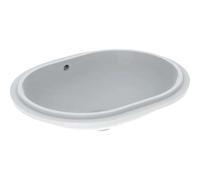 Geberit VariForm - Lavabo 610x460mm sans trous de robinetterie avec trop-plein blanc sans revêtement