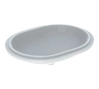 Geberit VariForm lavabo à encastrer elliptique, 550x400mm, sans trou pour robinetterie, sans trop-plein, 500.759.01.2, Couleur: Blanc