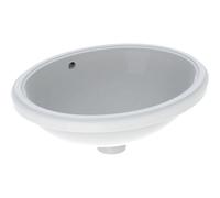 Geberit VariForm - Lavabo 480x420mm sans trou de robinet avec trop-plein blanc sans revêtement