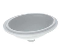 Geberit VariForm lavabo à encastrer ovale, 420x330mm, sans trou pour robinetterie, sans trop-plein, 500751002, Couleur: Blanc, avec KeraTect - CM