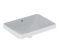 Geberit VariForm lavabo à encastrer 500737012 55x40cm, sans trou pour robinetterie, avec trop-plein, rectangulaire , blanc