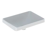 Geberit VariForm lavabo à encastrer 500739002 55x40cm, sans trou pour robinetterie, trop-plein, rectangulaire , blanc KeraTect