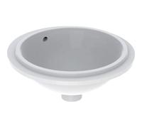 Geberit VariForm lavabo à encastrer rond, 330mm, sans trou pour robinet, avec trop-plein, 500.745.01.2, Couleur: Blanc
