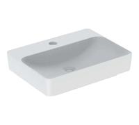 Geberit Vasque à poser VariForm 60x45 cm rectangulaire avec banc à trou sans trop-plein blanc KeraTect