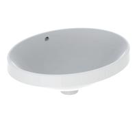 Geberit VariForm lavabo à encastrer 500709002 50x40cm, sans trou pour robinetterie, avec trop-plein, ovale, blanc KeraTect