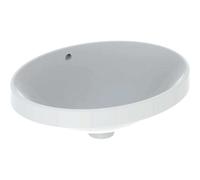 Geberit Lavabo à encastrer VariForm 500709012 ovale 50x40 cm sans trou avec trop-plein blanc