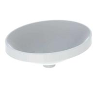 Geberit VariForm lavabo à encastrer 500711002 blanc KeraTect, 50x40cm, sans trou pour robinetterie, trop-plein, ovale