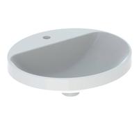 Geberit VariForm lavabo à encastrer 500715012 50x45cm, avec trou de robinetterie, sans trop-plein, ovale, blanc