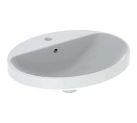Geberit Lavabo à encastrer VariForm 500721012 55×45 cm ovale trou robinetterie trop-plein blanc