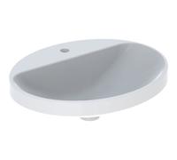 Geberit VariForm lavabo à encastrer 500723012 55x45cm, avec trou pour robinetterie, sans trop-plein, ovale, blanc