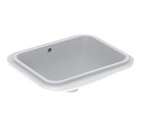 Geberit VariForm lavabo sous plan 500761002 53x44cm, sans trou pour robinetterie, avec trop-plein, rectangulaire , blanc KeraTect