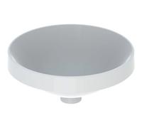 Geberit VariForm lavabo à encastrer 500703002 d= 40cm, sans trou pour robinetterie, trop-plein, rond, blanc KeraTect