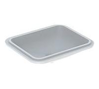 Geberit Lavabo sous-plan VariForm 500767012 58x49 cm rectangulaire sans trou avec trop-plein blanc