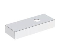 Geberit VariForm - Aufsatzwaschtischunterschrank mit 2 Schubladen 135x235x510mm weiß lackiert matt