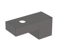 Geberit VariForm - Meuble sous vasque avec 3 tiroirs 1200x550x510mm lava mat/lava mat