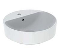 Geberit Vasque à poser VariForm 500769012 – Ø45 cm, trou robinetterie, trop-plein, blanc