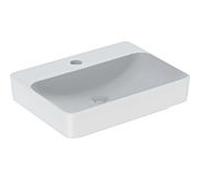 Geberit Vasque à poser VariForm 500781012 60×45 cm rectangulaire, avec trou, sans trop-plein, blanc