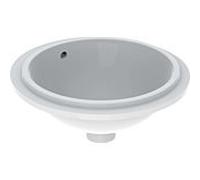 Geberit VariForm vasque sous plan 500745002 d= 39cm, sans trou pour robinetterie, avec trop-plein, rond, blanc KeraTect