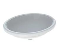 Geberit VariForm vasque sous plan 500755002 56x46cm, sans trou pour robinetterie, sans trop-plein, ovale, blanc KeraTect