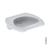 Geberit Lavabo mural Vitalis 65 x 60 cm sans trop-plein accessible en fauteuil roulant 121565000