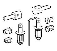 Geberit Vitelle jeu de charnières 598144000 pour siège WC