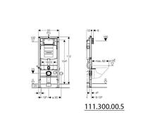Geberit + Vitra - Pack WC Bâti-support + WC Vitra Integra fixations invisibles + Abattant softclose + Plaque blanche
