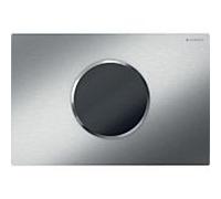 Commande de WC Geberit avec dÃ©clenchement Ã©lectrique du rinÃ§age, Sigma10, rinÃ§age Ã 2 quantitÃ©s, alimentation par pile, Ã visser, 115.909., Coloris: Acier inoxydable brossÃ©, revÃªtement easy-to-clean / poli - 115.909.SN.6