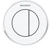 Geberit - Fernbetätigung Typ 10 pneumatisch für 2-Mengen-Spülung Unterputz-Drücker weiß / glanzchrom
