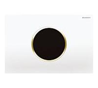 Geberit Commande de WC Sigma10 115.907.KK.6 – électrique infrarouge sans contact – blanc/plaqué or