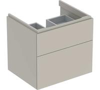 Geberit Xeno 2 armoire sous lavabo 580x530x462mm, 2 tiroirs, 500506001, Couleur: Laqué gris mat - CM