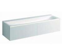 Geberit Xeno² meuble lavabo 500278001 160 x 48 cm, sans trou pour robinetterie, sans trop-plein, blanc -alpine
