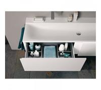Geberit Xeno 2, meuble sous-lavabo 500.348, 1595x350x473 mm, 2 tiroirs, pour lavabo en composite minéral, 500346001, Couleur: Laqué gris mat - CM