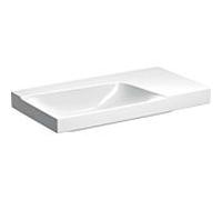 Geberit Xeno² lavabo 500534011 90x48cm, blanc KeraTect, étagère à droite, sans trou pour robinetterie