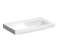 Geberit Xeno² lavabo 500536011 90x48cm, blanc KeraTect, étagère à gauche, sans trou pour robinetterie