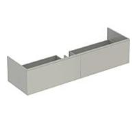 Geberit Xeno² meuble sous-vasque 500346001 159,5x35x47,3cm, avec 2 tiroirs, laqué mat/greige