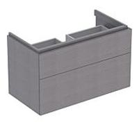 Geberit Xeno² meuble sous-vasque 500509431 88x53x46,2cm, gris structuré/scultura, avec 2 tiroirs