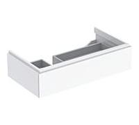 Geberit Meuble sous-vasque Xeno² 88×22×46,2cm, découpe siphon gauche, 1 tiroir, Laqué blanc brillant