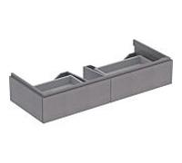 Geberit Xeno² meuble sous-vasque 500517431 117,4x22x46,2cm, avec 2 tiroirs, gris structuré/scultura