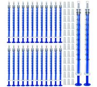 Gebildet 100pcs 1ml Seringue (sans aiguille) avec Casquettes, Jetables en Plastique Seringue, pour Nourrir Petit Animal avec des Aliments ou des Médicaments[Utilisation non médicale]
