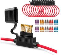 Gebildet 10pcs 16AWG Porte-fusibles Moyen Lame Enfichable Etanche avec Fil, DC 32V 20A Add-A-Circuit pour Camion Voiture, avec 10pcs de Fusible à Lame Standard