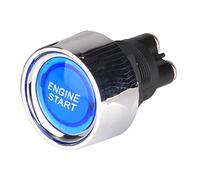 Gebildet 12V-24V/50A Interrupteur d'allumage Universel SPST, Bouton d'arrêt de Démarrage du Moteur de Voiture LED, Interrupteur de Démarrage Momentané pour Voiture Camion Bateau RV ATV (Bleu)