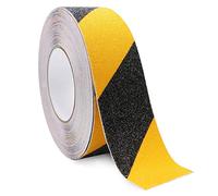 Gebildet 20m x 5cm Bande Antidérapante adhésive Forte Adhésif Ruban Autocollant Antidérapante pour Intérieur et Extérieur pour la Sécurité au Travail et la Maison, Bande Sécurité, Noir/Jaune