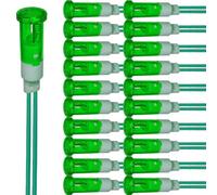 Gebildet 20pcs Voyant LED 10mm Économie D'énergie Voyant LED Tension Courant AC/DC 12-24V Trou de Montage Carré Taille 10mm (VERT)